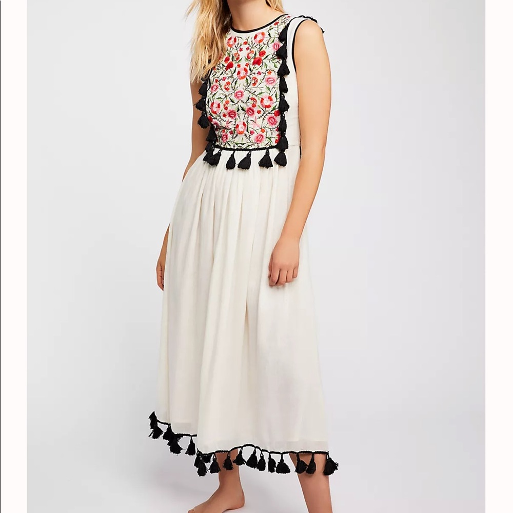 Free People Carolina K tassel Kiara Long Dress